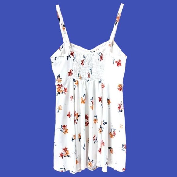 TORRID Women's New Ivory Floral Challis Midi Spring/Summer Tank Dress. - Picture 6 of 15
